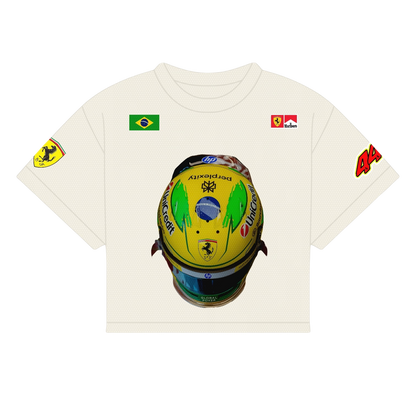 HAMILTON HELMET BRAZIL GP SHIRT | OFF WHITE