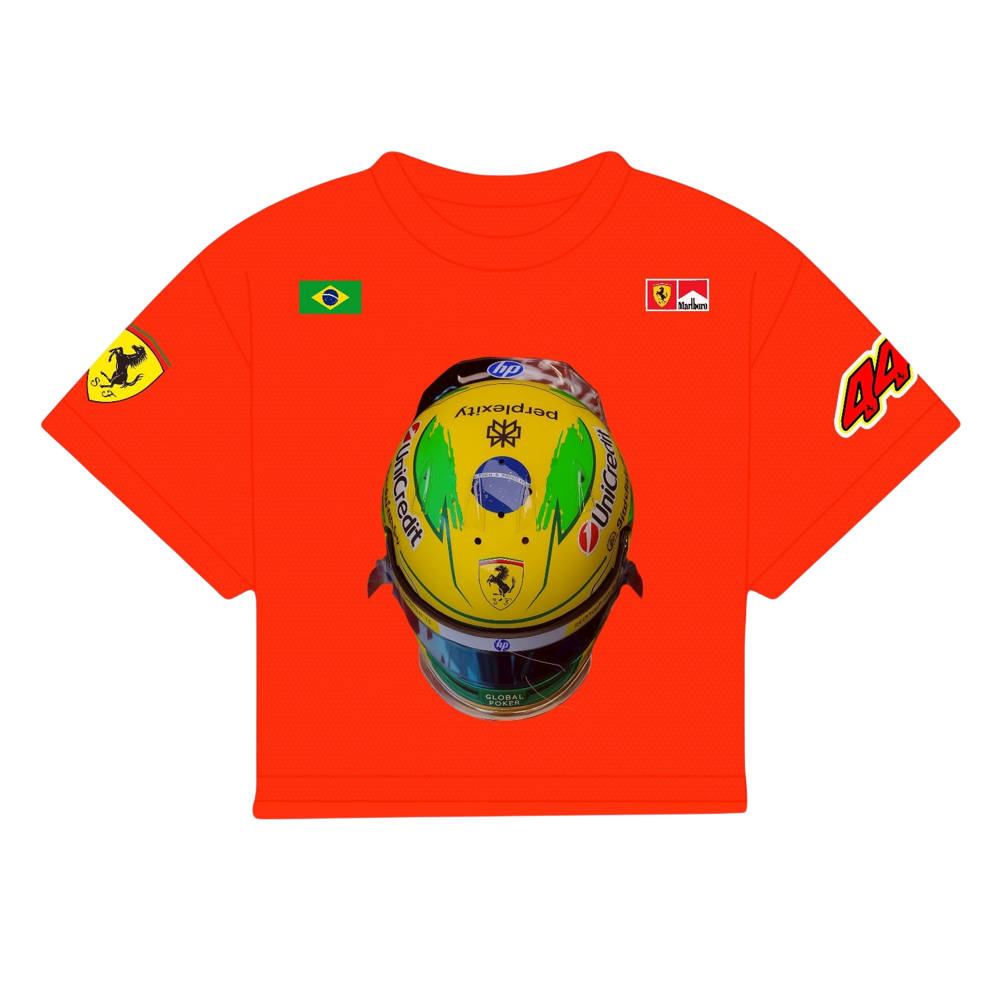 HAMILTON HELMET BRAZIL GP SHIRT | RED