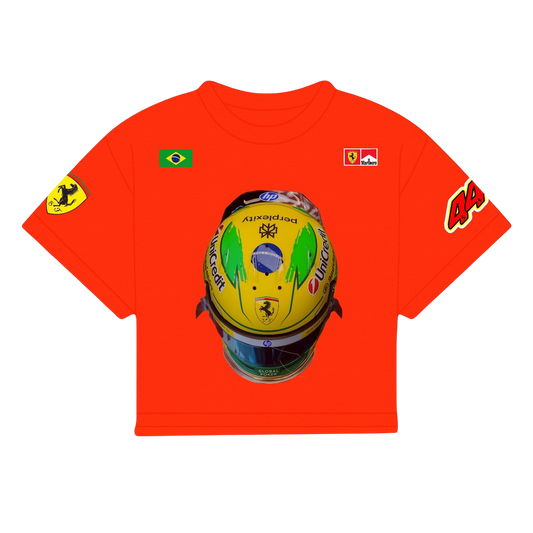 HAMILTON HELMET BRAZIL GP SHIRT | RED